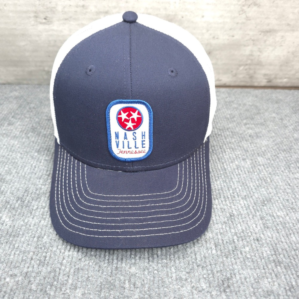 Nashville Hat Cap Mens Snap Back Blue Tennessee Souvenir Trucker Mesh The Game